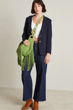 Blazer monopetto in jersey - Blu Notte