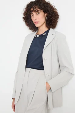 Blazer monopetto in jersey - Grigio