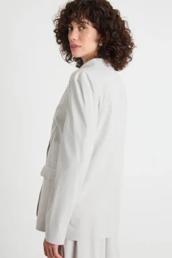 Blazer monopetto in jersey - Grigio