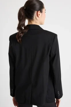 Blazer monopetto in jersey - Nero