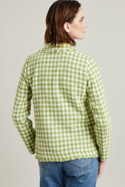 Blazer monopetto in stuoia - Verde Latte