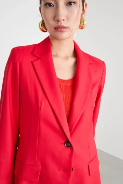 Blazer semiaderente - Rosso