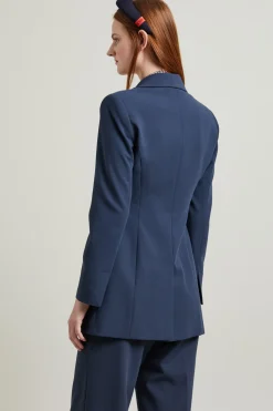 Blazer sfiancato a tre bottoni - Blu