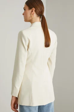 Blazer sfiancato a tre bottoni - Latte