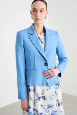 Blazer sfiancato - Azzurro
