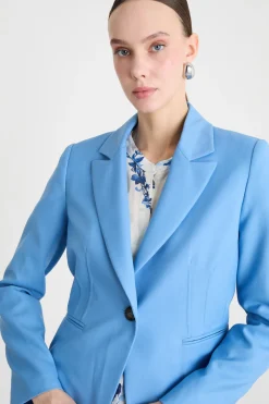 Blazer sfiancato - Azzurro
