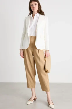 Blazer sfiancato con bottone singolo - Bianco