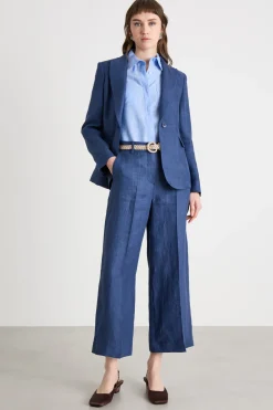 Blazer sfiancato con bottone singolo - Blu