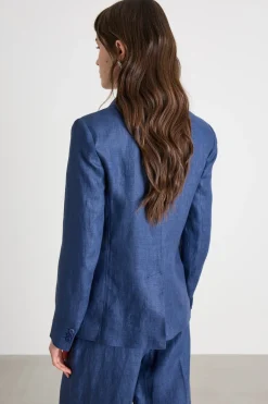 Blazer sfiancato con bottone singolo - Blu