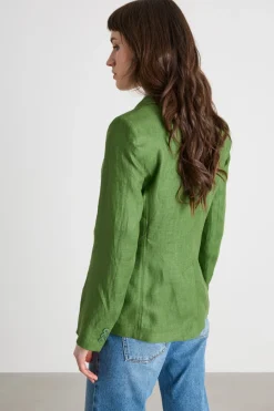 Blazer sfiancato con bottone singolo - Verde