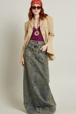Blazer sfiancato con taschino - Beige