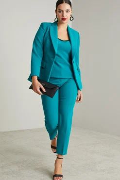 Blazer sfiancato in cady - Verde Smeraldo