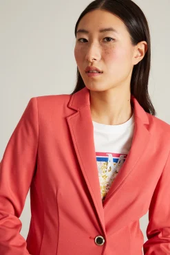 Blazer sfiancato in jersey - Corallo