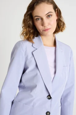 Blazer sfiancato in taffetà - Lilla