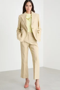 Blazer sfiancato monopetto - Beige