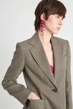 Blazer sfiancato monopetto - Nero Avorio