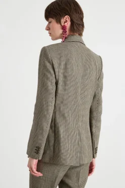 Blazer sfiancato monopetto - Nero Avorio