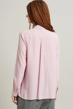 Blusa in crépe di misto seta - Rosa
