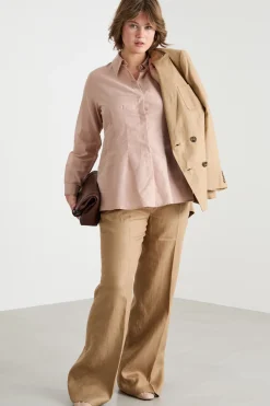 Blusa aderente in voile - Rosa