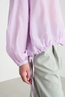 Blusa a uovo in voile - Lilla