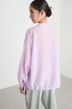 Blusa a uovo in voile - Lilla