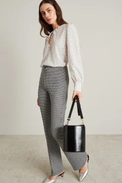 Blusa con apertura a goccia - Bianco