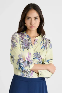 Blusa con apertura a V - Giallo