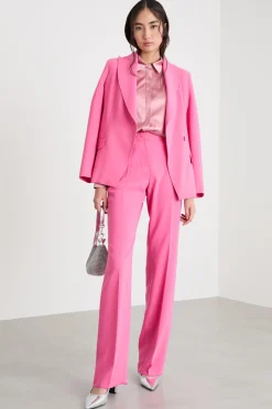 Blusa con bottoni nascosti - Rosa