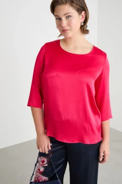 Blusa con maniche a tre quarti - Fuxia