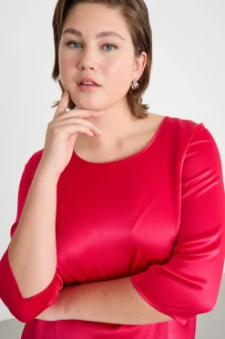 Blusa con maniche a tre quarti - Fuxia