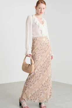 Blusa con rouche - Avorio