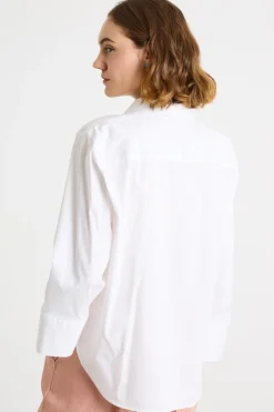 Blusa con scollo a V - Bianco