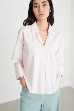 Blusa con scollo a V - Rosa