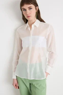 Blusa con strass - Bianco