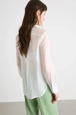 Blusa con strass - Bianco
