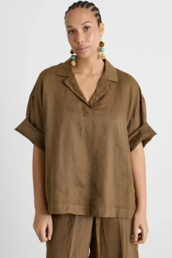 Blusa con top - Marrone