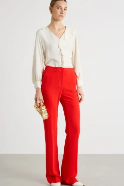 Blusa con volant - Bianco