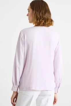 Blusa con volant - Lilla