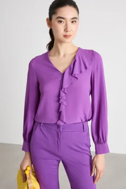 Blusa con volant - Viola