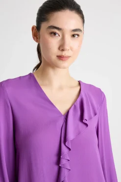 Blusa con volant - Viola