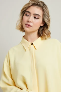 Blusa dritta in cady - Giallo