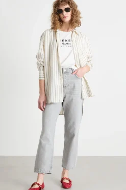 Blusa fluida con taschino - Bianco