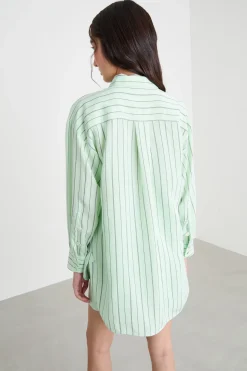 Blusa fluida con taschino - Verde