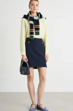 Blusa fluida in crepe de chine - Giallo