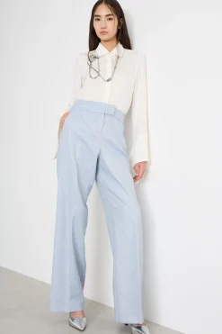 Blusa in charmeuse di seta - Bianco
