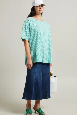 Blusa in cotone - Bianco Verde