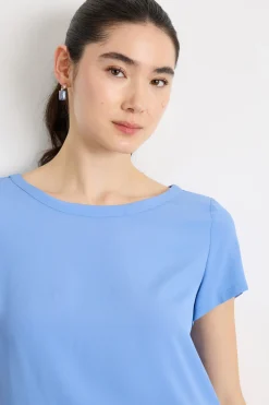 Blusa in crepe - Azzurro