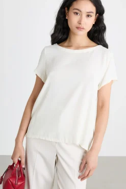 Blusa in crepe - Bianco