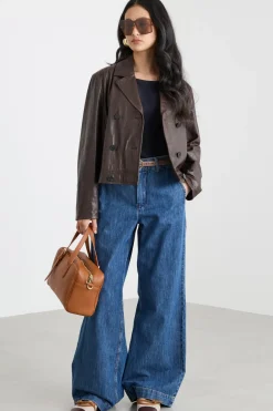 Blusa in crepe - Blu