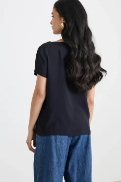 Blusa in crepe - Blu